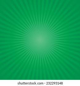 green background : sunburst vector
