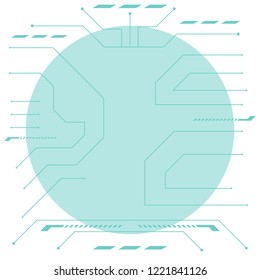 green background technology concept of digital worldwide network. vector, illustration.