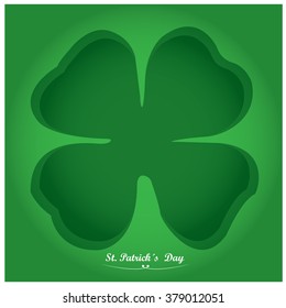 Green background with text and a clover for patrick's day