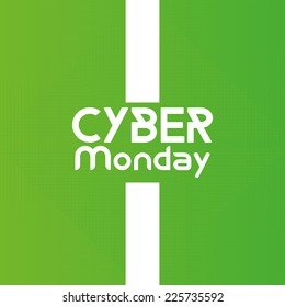 a green background with text for cyber monday