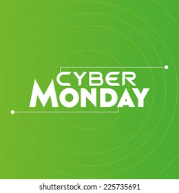 A Green Background With Text For Cyber Monday