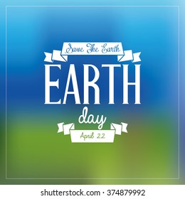 Green background with text for earth day