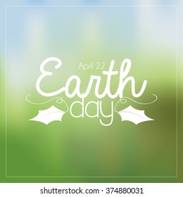 Green background with text for earth day