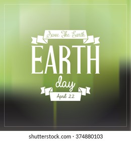 Green background with text for earth day