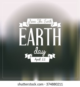 Green background with text for earth day