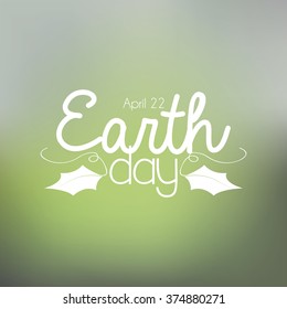 Green background with text for earth day