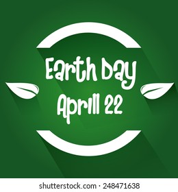 a green background with text and leaves for earth day