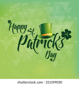 a green background with text and a traditional hat for patrick's day