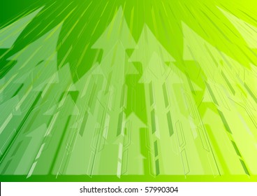 Green background with transparent arrows