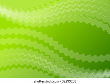 Green background with transparent shapes.