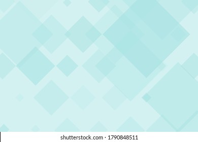Green background with transparent squares, rhombuses, Wallpaper, simple background for covers, web pages and conferences, business cards. Vector illustration

