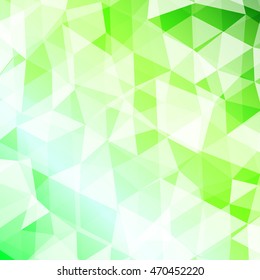 green background transparent triangles. polygonal design. vector illustration. for the design of your business plans, presentations, wallpapers