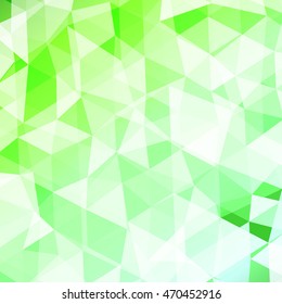 green background transparent triangles. polygonal design. vector illustration. for the design of your business plans, presentations, wallpapers