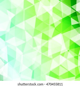 green background transparent triangles. polygonal design. vector illustration. for the design of your business plans, presentations, wallpapers