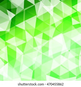 green background transparent triangles. polygonal design. vector illustration. for the design of your business plans, presentations, wallpapers