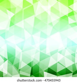 green background transparent triangles. polygonal design. vector illustration. for the design of your business plans, presentations, wallpapers