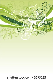 green background - vector