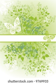 green background - vector