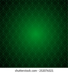 Green background with vector contours cubes