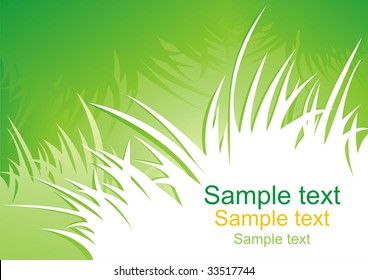 Green background ( vector illustration)