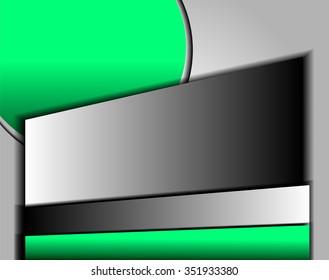 Green background vector infographic information graphic for message and text design
