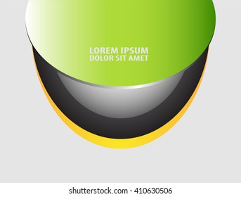 Green background vector infographic information graphic for message and text design
