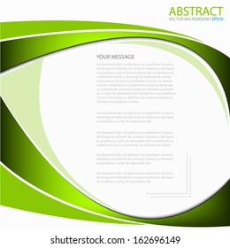 green background vector line curve for text and message design