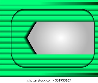 Green background vector overlap dimension 3d graphic metal color message board for text and message design frame line shadow for modern web design eps10 infographic
