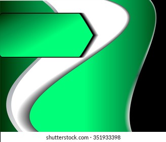 Green background vector overlap dimension 3d graphic color message board for text and message design frame line shadow for modern web design eps10 infographic
