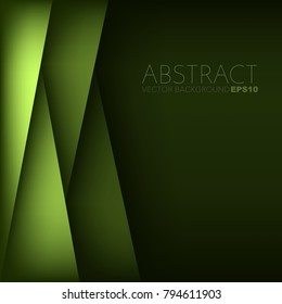 Green background vector overlap layer on dark space for background design