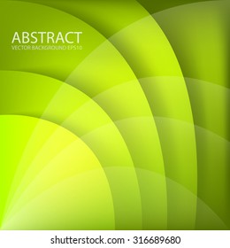Green background vector overlap paper layer curve line gradient color tone with space for text design