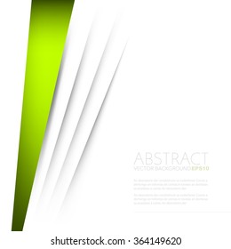 Green background vector paper overlap layer and white space for text and message background design