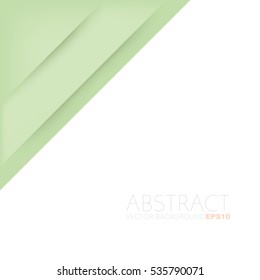 Green background vector paper overlap layer and white space for text and message background design