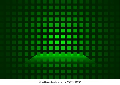 Green background. Vector. Without mesh.