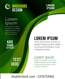 Green background with wave - Abstract Business Background