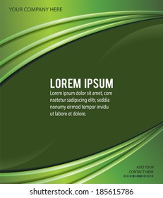 Green background with wave - Abstract Business Background