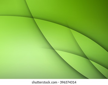 green background wave abstract soft light vector eco leaf