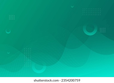 green  background. wave geometric effect. eps 10