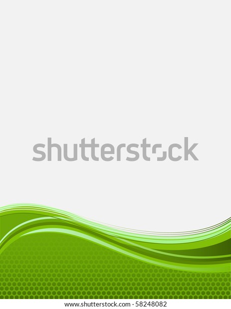 Green Background Waves Stock Vector (Royalty Free) 58248082