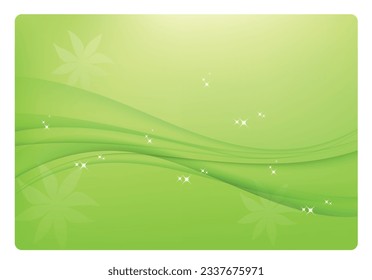 Green background with waves and stars
