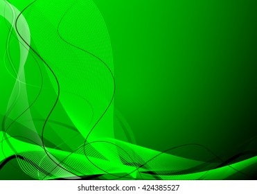 green background with wavy lines