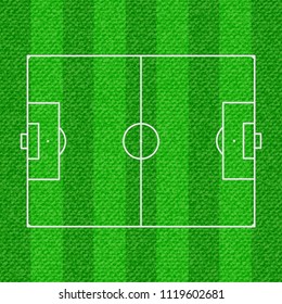 Green background with white football pitch lines
