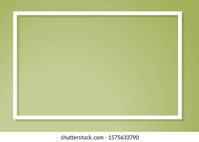 Fondo verde con ilustración de marco blanco