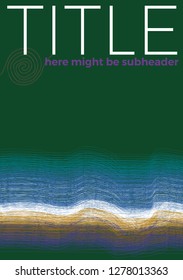 Green background with white and multicolored line structures and title