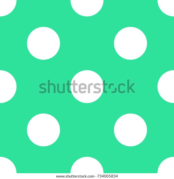 Green Background White Polka Dot Seamless Stock Vector (Royalty Free ...