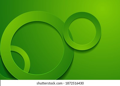 green backgrounds. 3d circle papercut layer background.