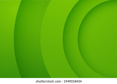 green backgrounds. Abstract 3d circle papercut layer background.