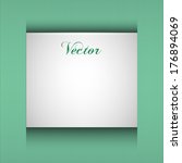 Green backgrounds with a white plate.Vector