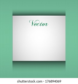 Green backgrounds with a white plate.Vector