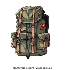 grüner Rucksack-Design auf Weiß